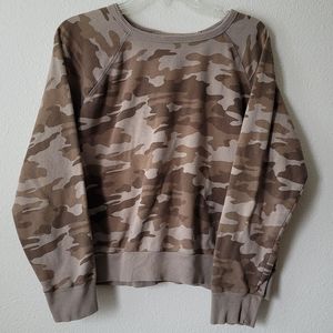 Universal Threads Crew Neck Sweatshirt Brown Camo 100% Cotton